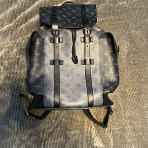 Louis Vuitton Christopher MM Monogram Eclipse Canvas Backpack